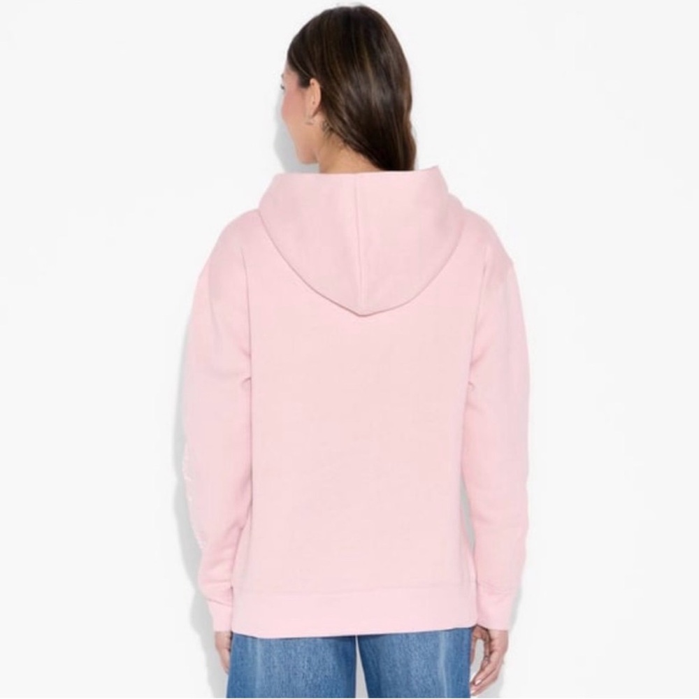 Wild Fable™ Women's Oversized Hooded Pullover Sweatshirt XS Pink Girl Intuition - Picture 3 of 10